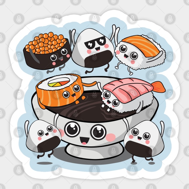 Sushi Rock! Sticker by Plushism